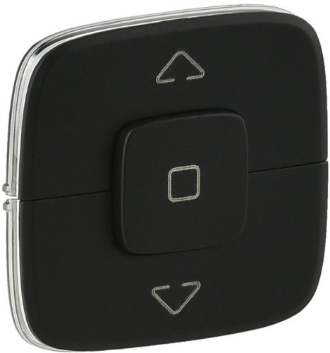 Лицевая панель Legrand Valena Allure для 2-кл. выключателя жалюзи антрацит картинка